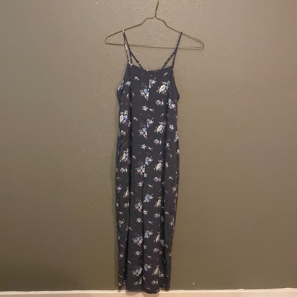 Wild Fable Blue Floral Jumpsuit Size M